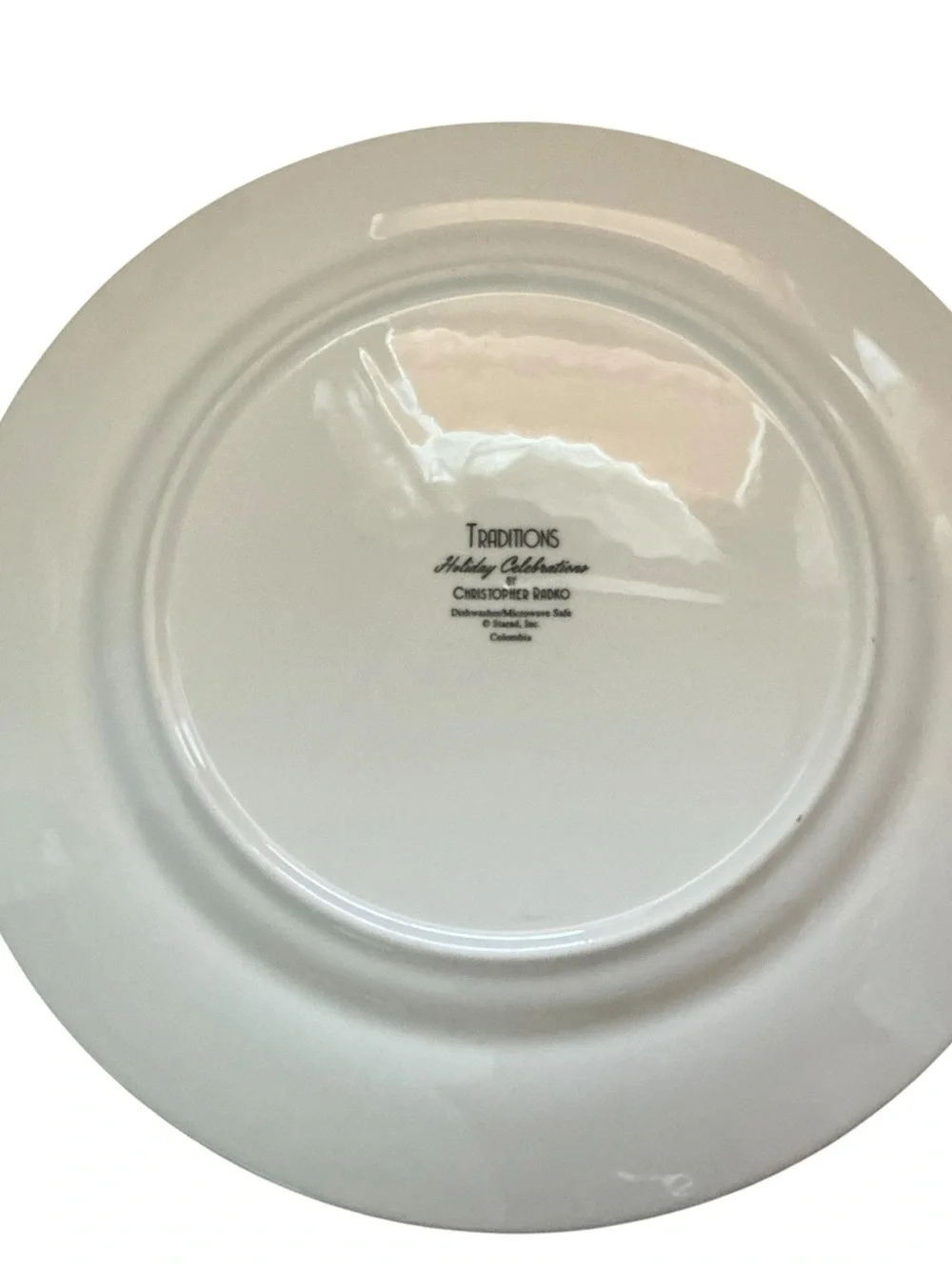 Christopher Radko traditions holiday celebrations Christmas dinner plates set 4